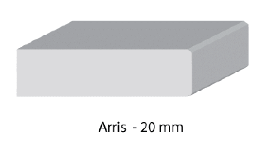 arrise kitchen benchtop edge profile