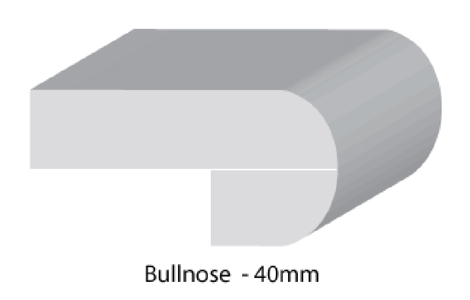 40mm bullnose kitchen benchtop edge profile