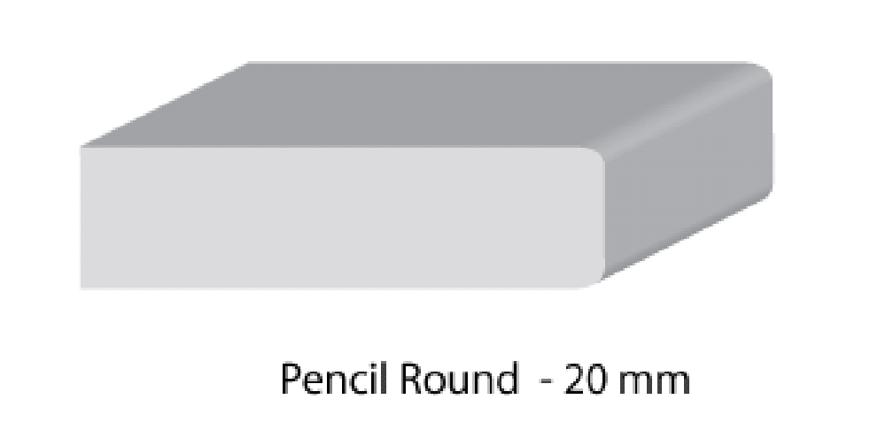 pencil round benchtop edge profile